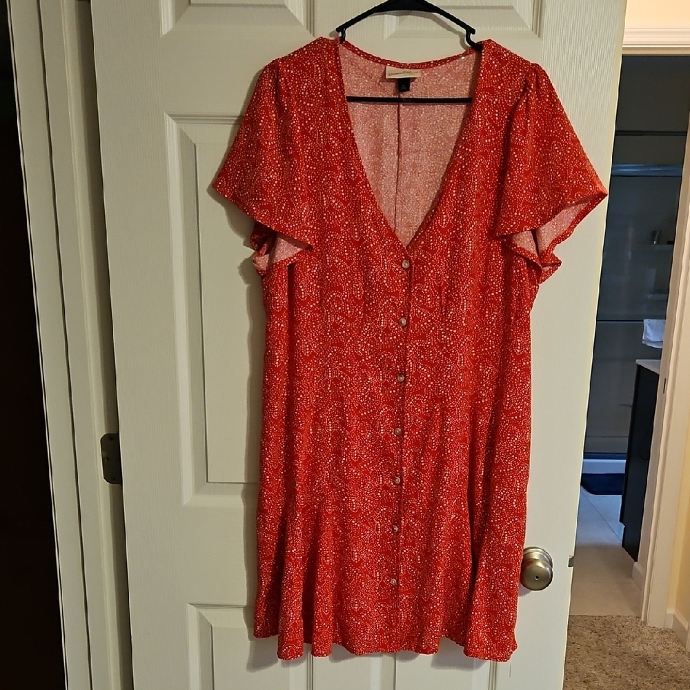 Universal Thread Red Button-Down Dress - image 1